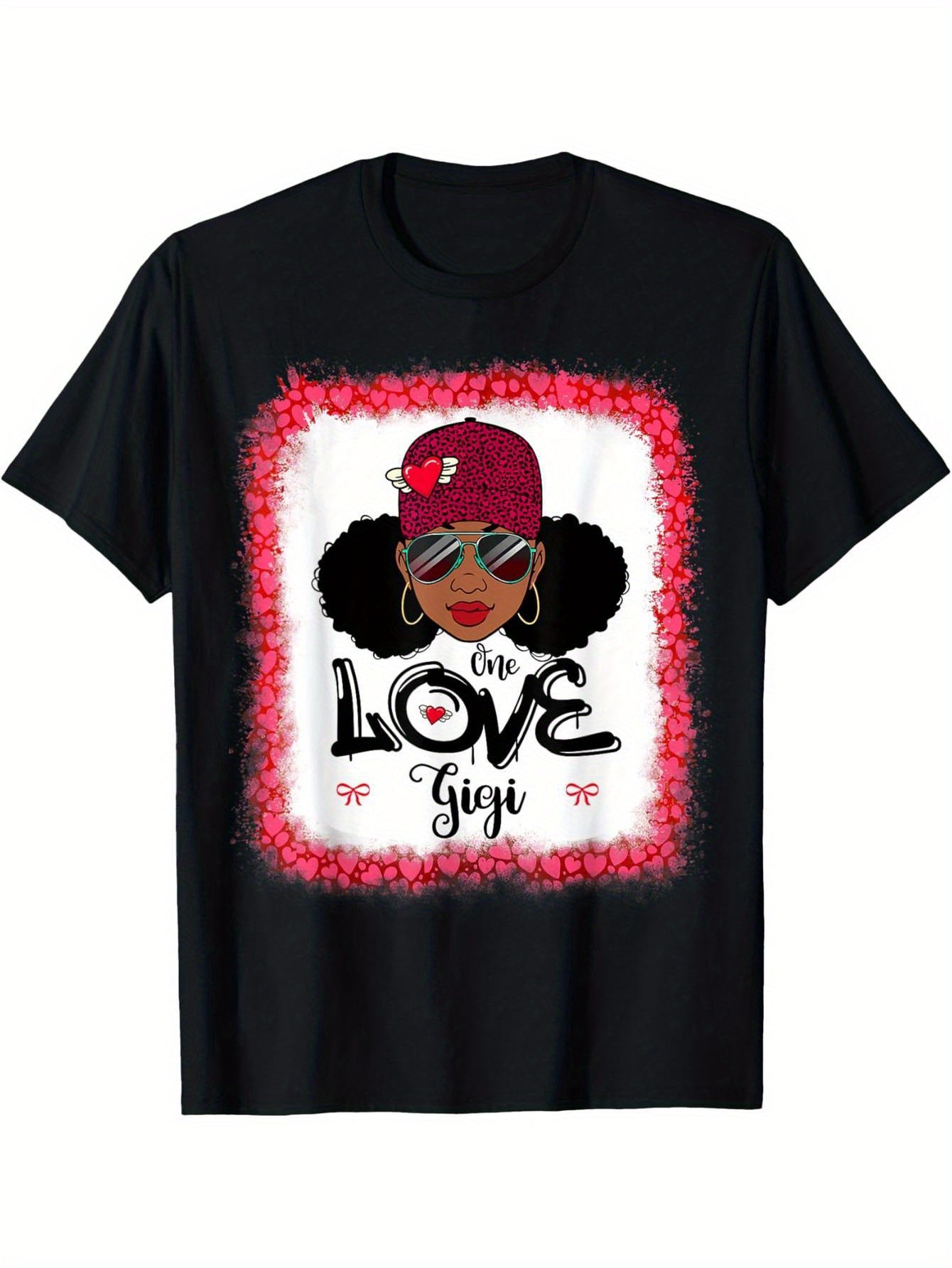 One Love Gigi Black Mom African American Women Valentine's Day T-Shirt