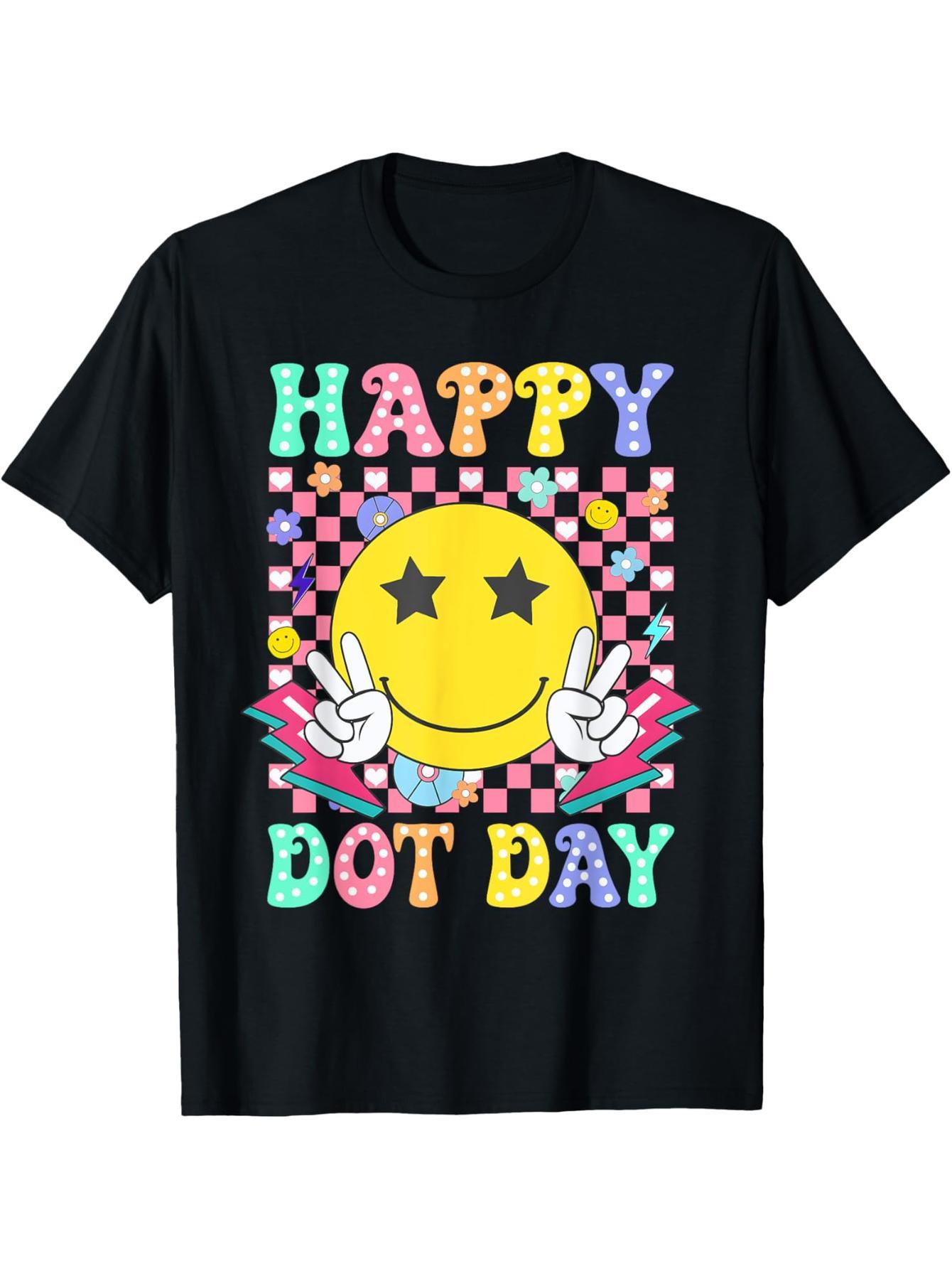 2024 Happy Polka Dot Day Color Polka Dot Smiley Teacher Boy, Girl T-Shirt