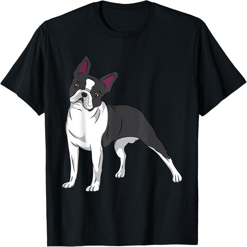 Dog, Boston Terrier, Puppy, Black and White Breed, Canine Lover T-Shirt
